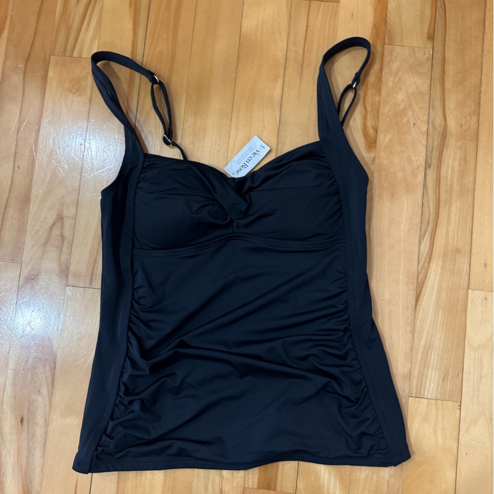 La Vie En Rose Black Swim Top
